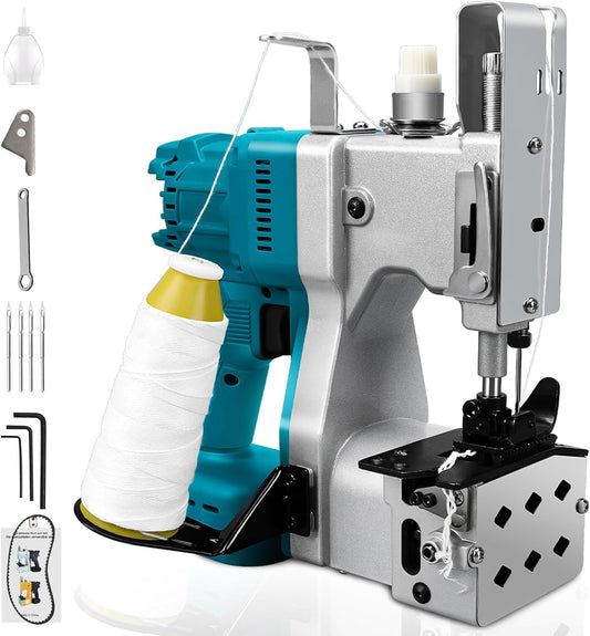 Kistrba Portable Cordless Sewing Machine – Blue – Makita 18V Battery