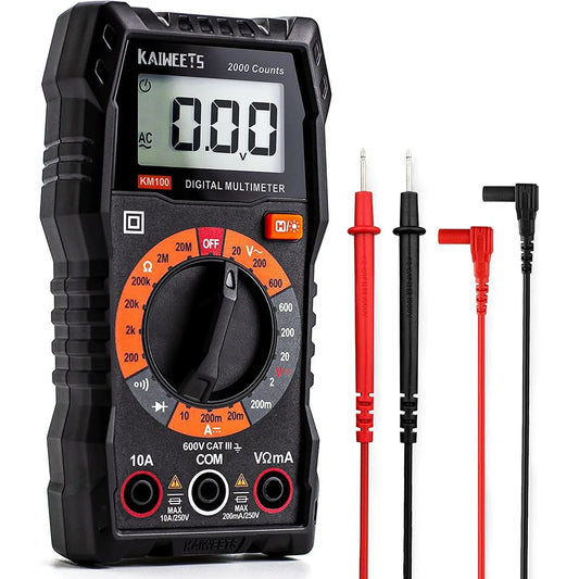 KAIWEETS Digital Multimeter with Case: Accurate AC/DC Voltmeter, Ohm, Amp Tester - Gomix Brands Outlet