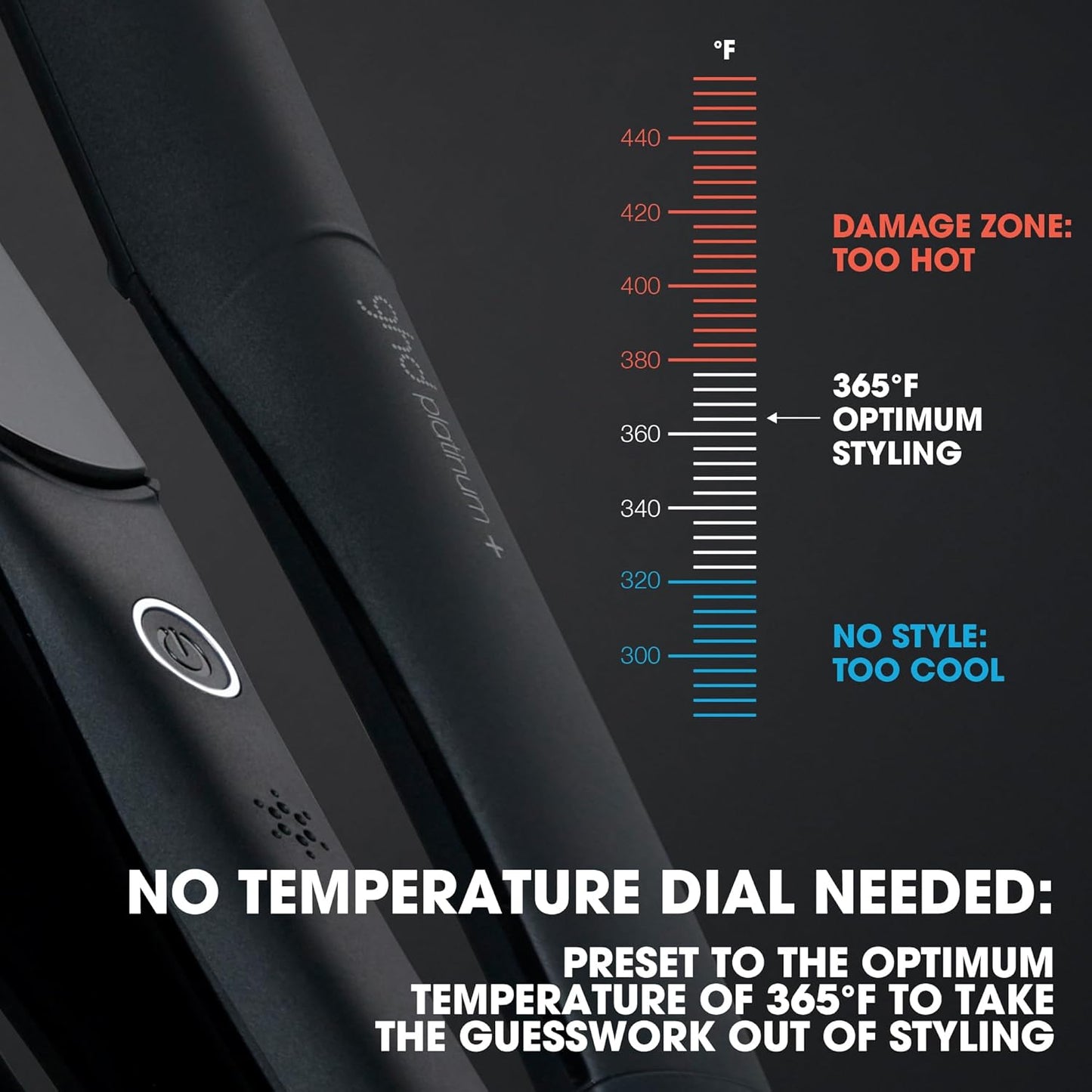 ghd Platinum+ Styler 1" Ceramic Flat Iron for Stronger Shine