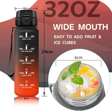 Grsta 1L Leak-Proof Sports Bottle with Filter and Timetable - Gomix Brands Outlet