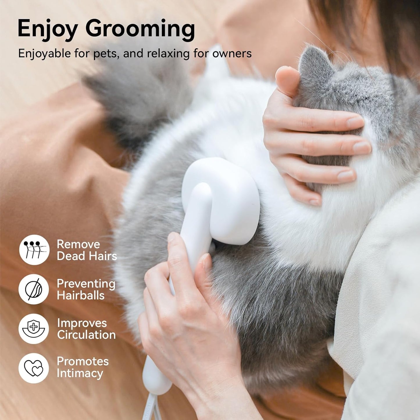 Aumuca Cat Brush for Shedding - Gentle Grooming & Massage Tool
