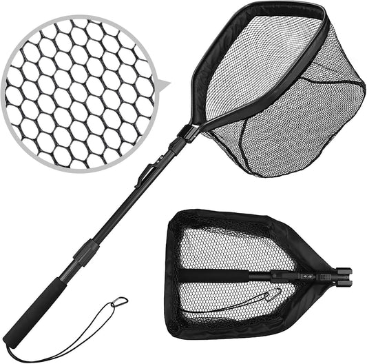 Telescoping Retractable Fishing Net Foldable Landing Pole