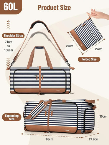 Lekesky Waterproof Travel Bag Striped - Gomix Brands Outlet