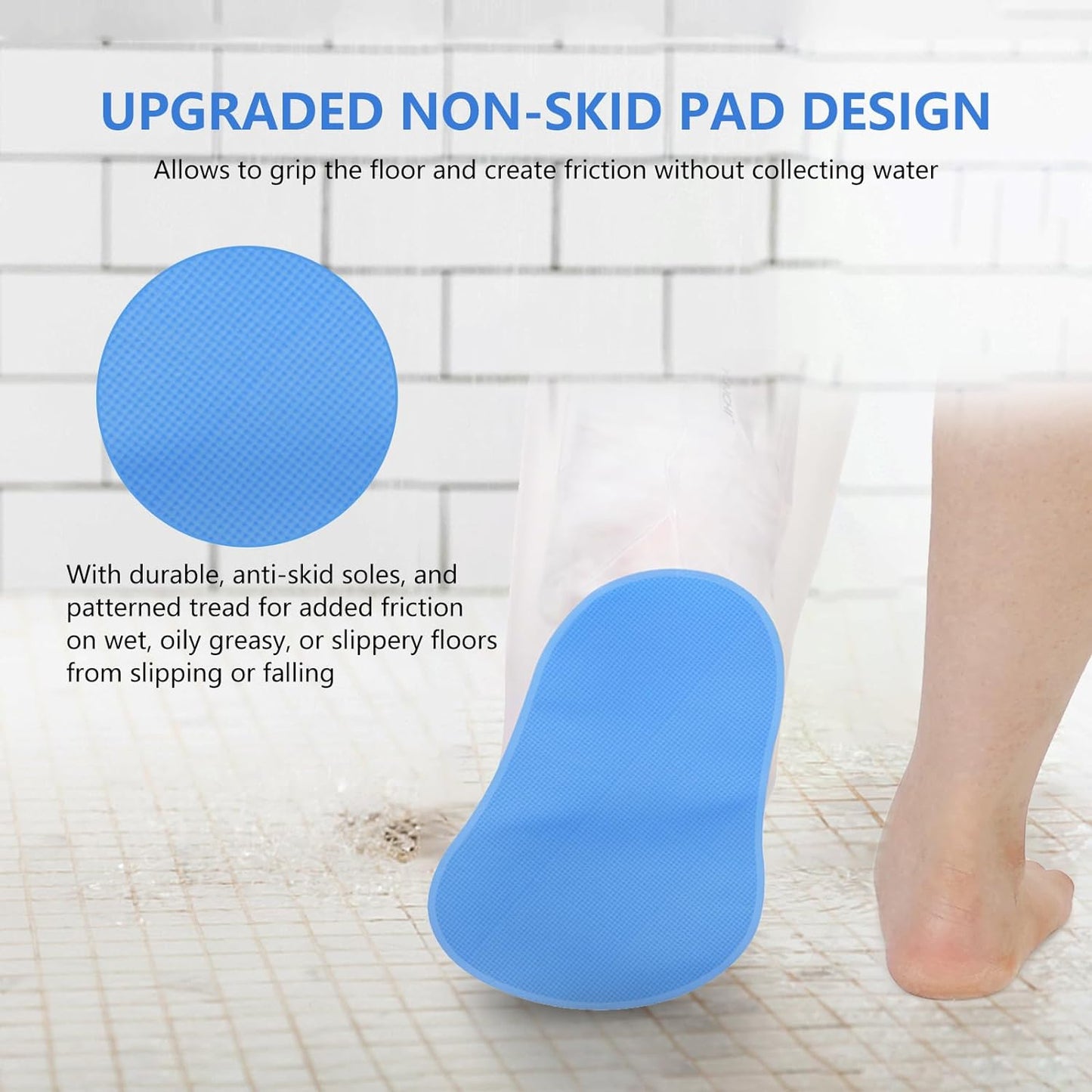 YUNCHI Waterproof Extra Wide Leg Cast Cover for Shower
