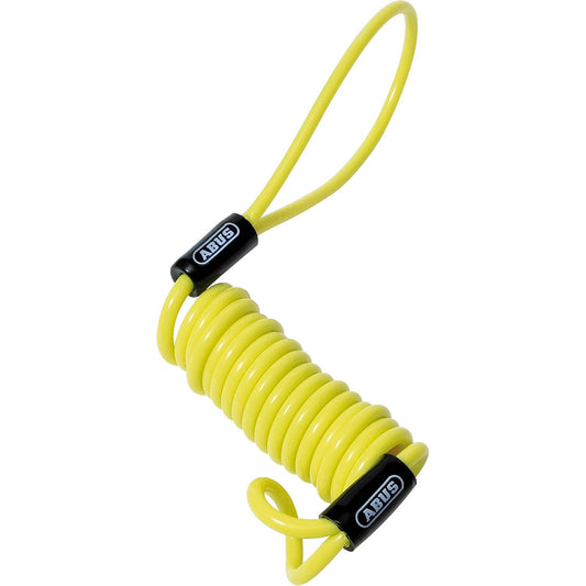 ABUS Yellow Disc Lock Warning Cable – Bright, Waterproof Bike Security