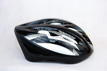 Lightweight Black & Silver All‑Sport Cycling Helmet for Adults