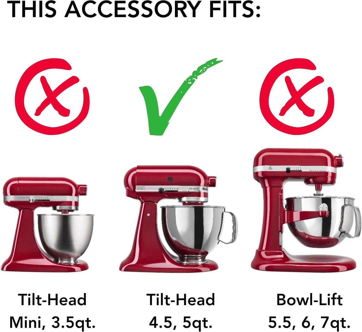 KitchenAid KSM5THDHSS Stainless Steel Dough Hook for 4.3L and 4.7L Tilt-Head Stand Mixers