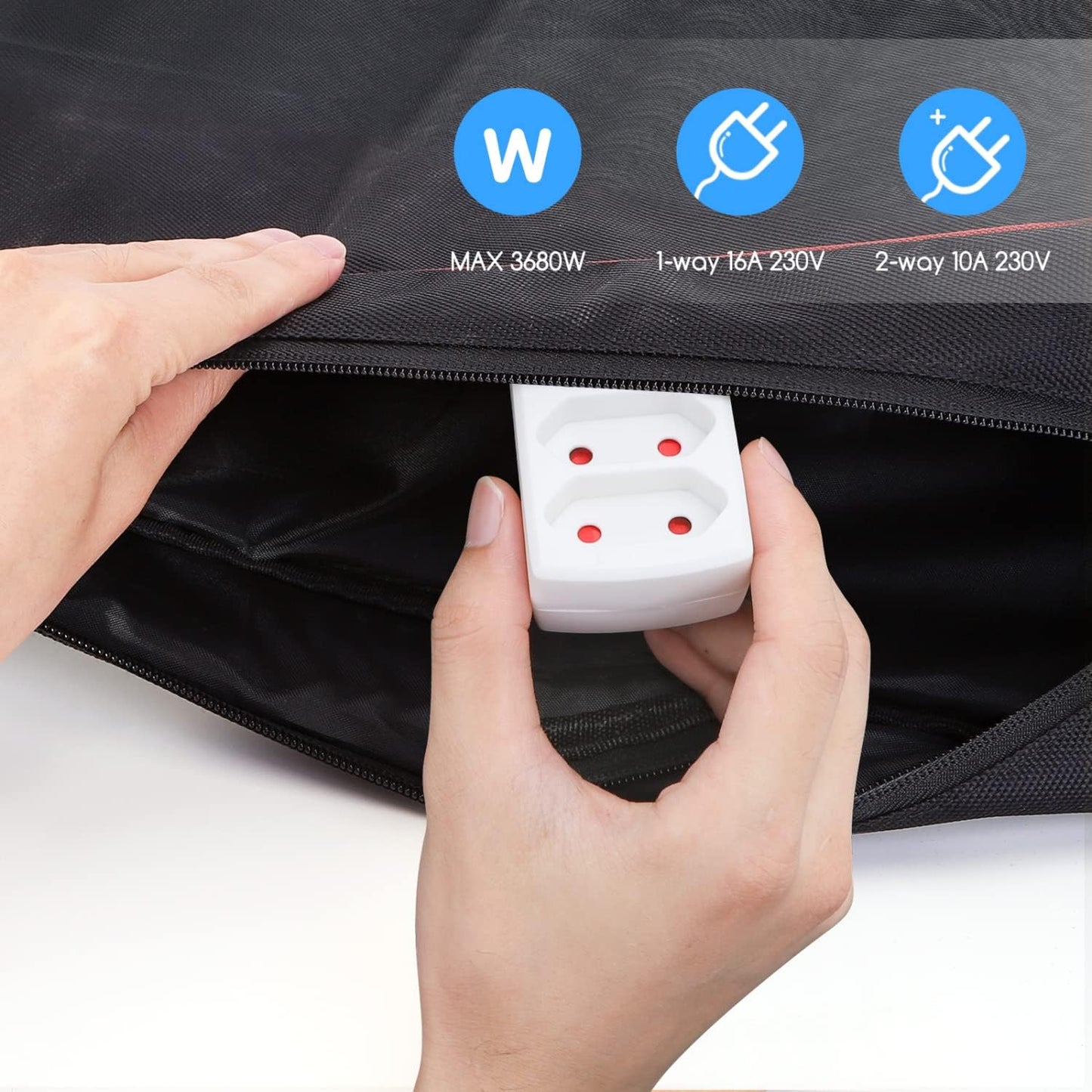 Portable 3 Way Power Socket