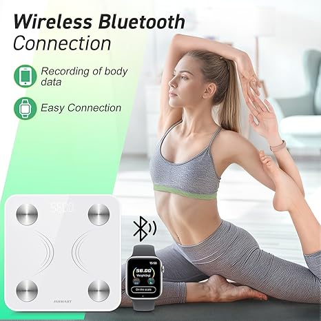 INSMART 400 lb Bluetooth Smart Scale with 17 Body Composition Metrics