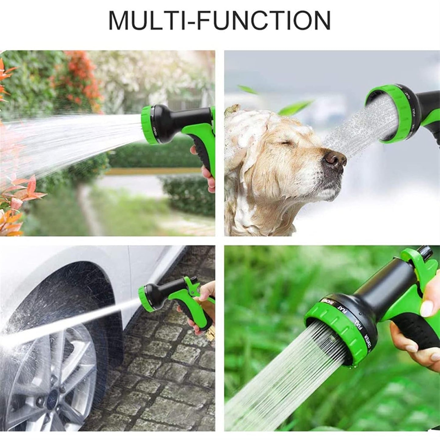 9-Pattern High-Pressure Garden Hose Nozzle for Car Washing and Watering