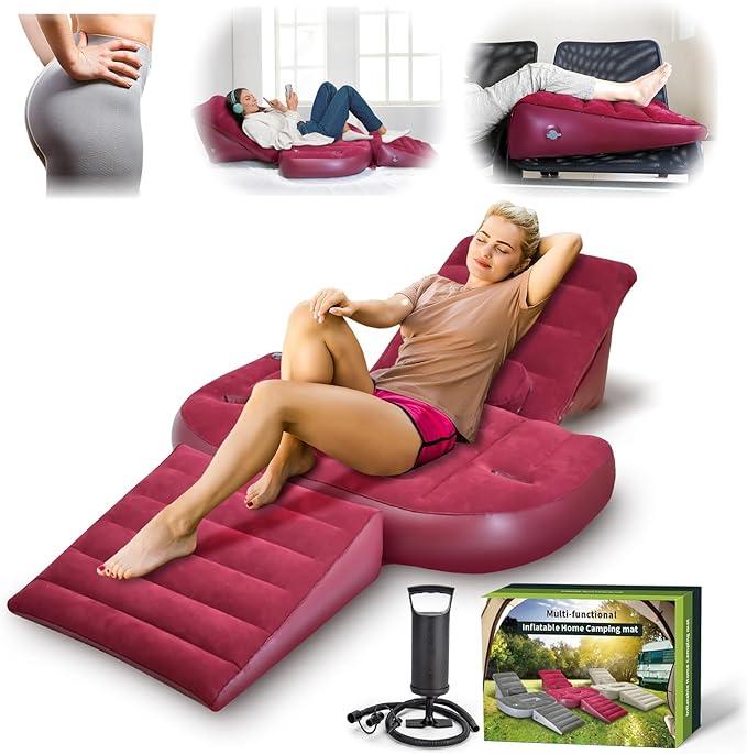 Nevife Adjustable Inflatable Bed Wedge Pillow Set – Red Comfort Support - Gomix Brands Outlet