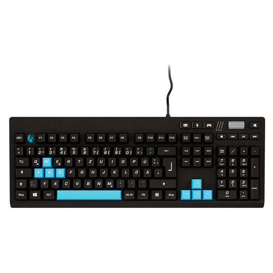 Silver Crest Gaming Set Keyboard Mouse Pad with Multimedia Controls