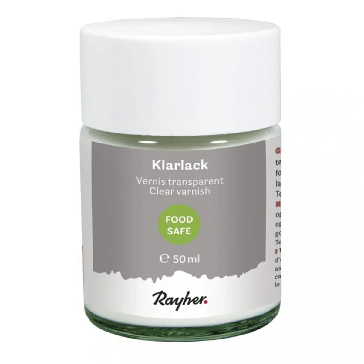 Rayher Food-Safe Clear Varnish - 50ml Water-Based Sealant for Crafts - Gomix Brands Outlet