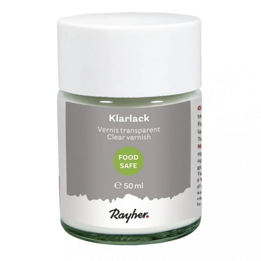 Rayher Food-Safe Clear Varnish - 50ml Water-Based Sealant for Crafts - Gomix Brands Outlet