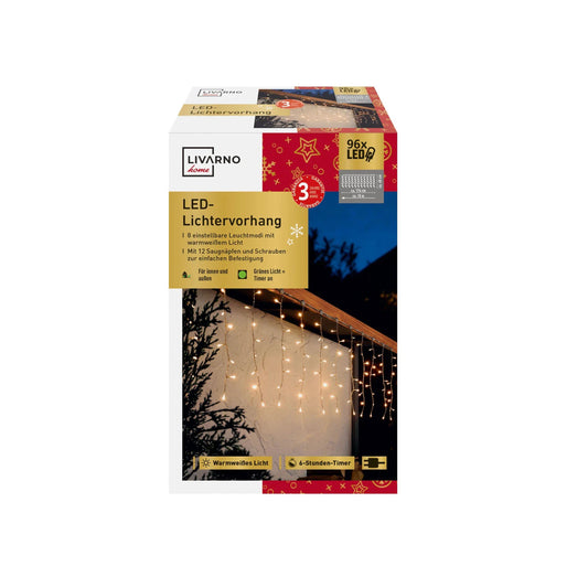 Vibrant LED Light Curtain with 8 Adjustable Warm‑Cool Modes