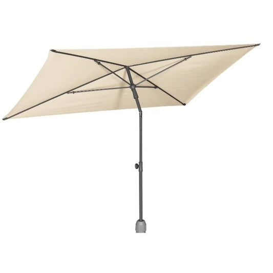 Livarno Home Rectangular Parasol 210x140cm UV80 Steel Grey