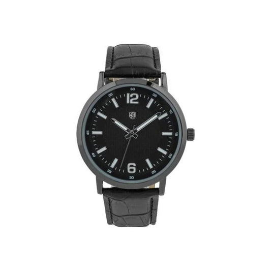 Auriol Men's Waterproof Quartz Watch Gift Set with Leather Straps