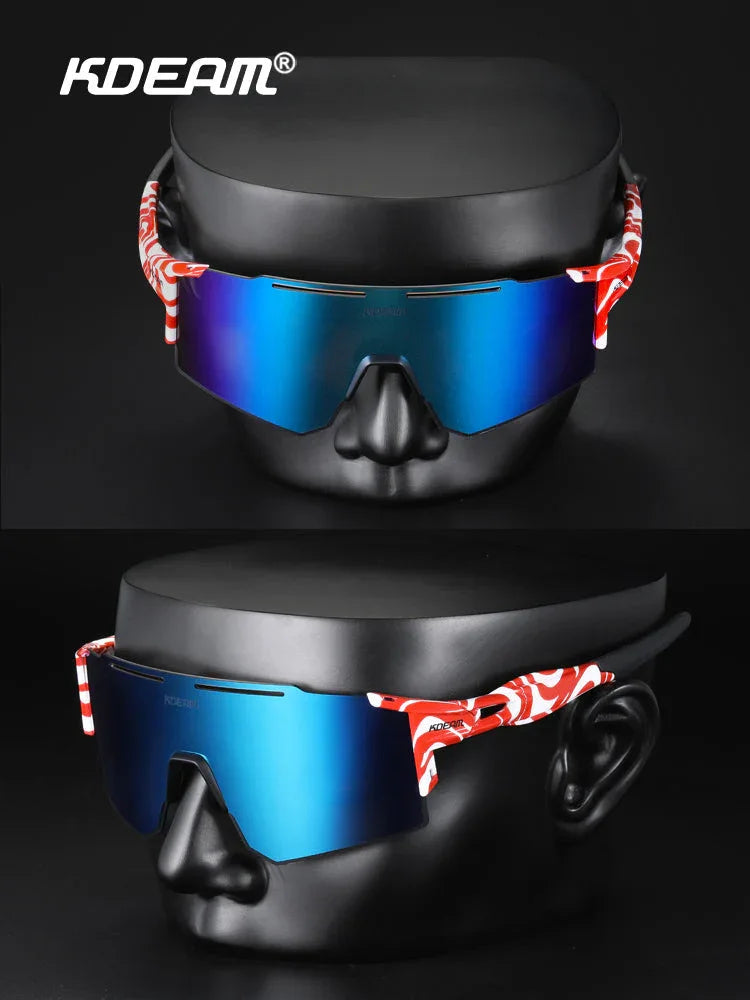 KDEAM KD0803 16-Color Men's Rimless Polarized UV400 Cycling Sunglasses - Gomix Brands Outlet
