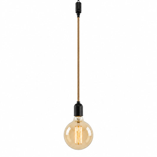 Smoked Glass Outdoor Hanging LED Light for Garden and Balcony