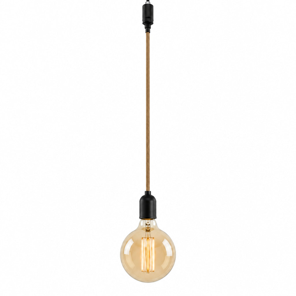 Smoked Glass Outdoor Hanging LED Light for Garden and Balcony