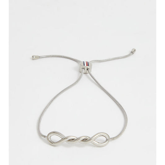 Tommy Hilfiger Elegant Twisted Silver Stainless Steel Bracelet for Women