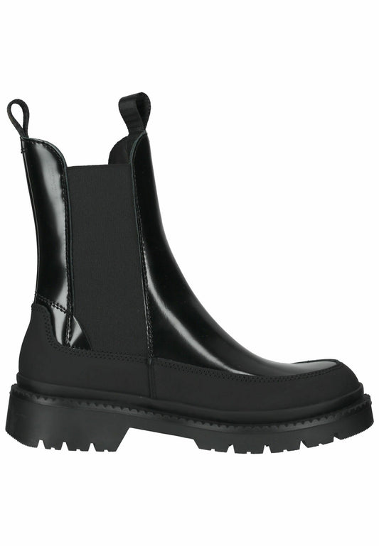 GANT PREPNOVO Women's Classic Black Patent Leather Chelsea Ankle Boots