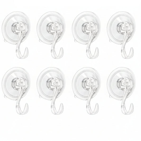 Jes Collection Suction Hooks 8-Pack Clear