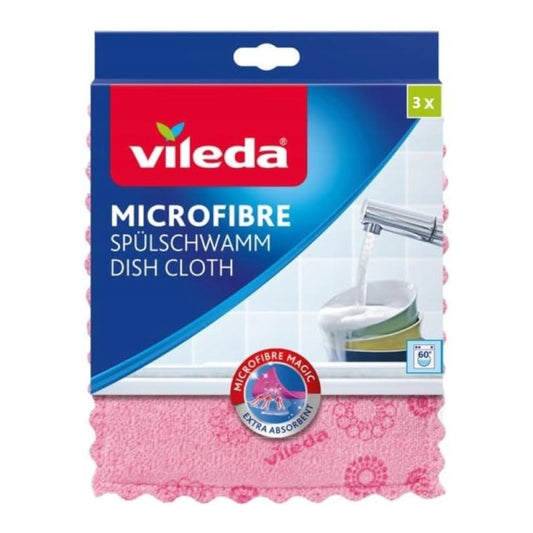 Vileda Microfiber Dish Cloth 3-Piece 20x17cm