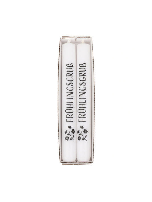 All Brands White Candle Set 2-Piece 19.5 cm Diameter