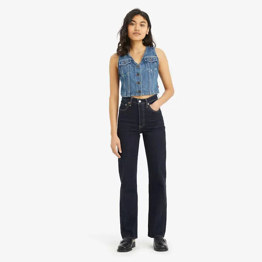 Levi's Ribcage Straight Ankle Jeans - Blue - Gomix Brands Outlet