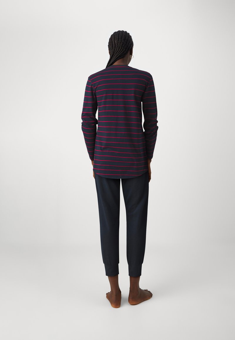 Schiesser Women's Striped Henley Long Pyjama Set - Soft Cotton Modal