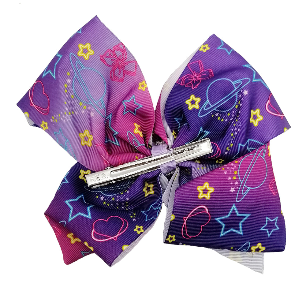 Jojo Siwa Large Signature Star Planet Hair Bow with Clip