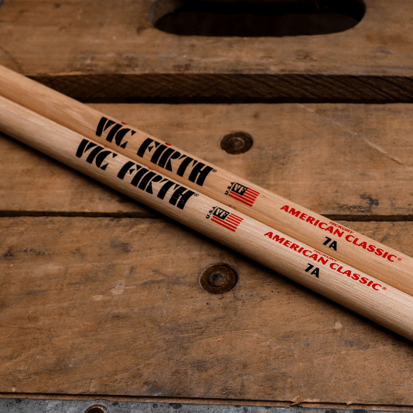 Vic Firth American Classic 7A Wood Tip Drum Sticks - Pair