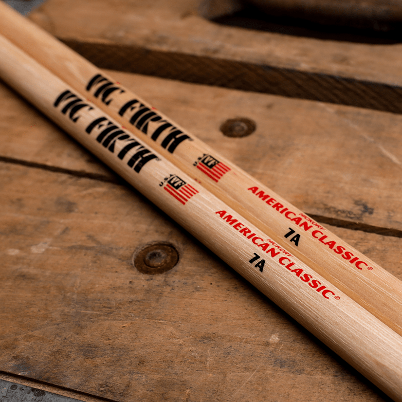 Vic Firth American Classic 7A Wood Tip Drum Sticks - Pair
