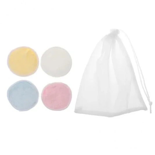 Rewera 16-Piece Reusable Bamboo Makeup Remover Pads, Washable Facial Cleansing Rounds - Gomix Brands Outlet