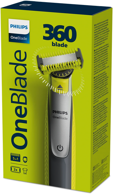 Philips QP2830/20 OneBlade 360 Face & Body Hybrid Trimmer: Effortless Shaving, Edging, Trimming - Gomix Brands Outlet