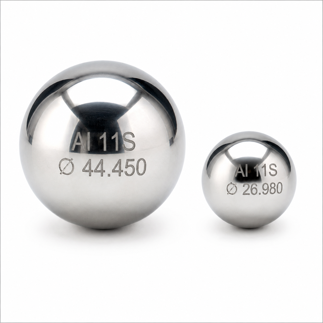 Ceia 2-AL-SPHERE-OTP Aluminum Reference Test Spheres – Ø44.450mm & Ø26.980mm