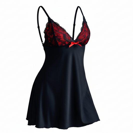 RSLOVE Lace Babydoll Nightgown – Sexy Chemise with Strappy Design