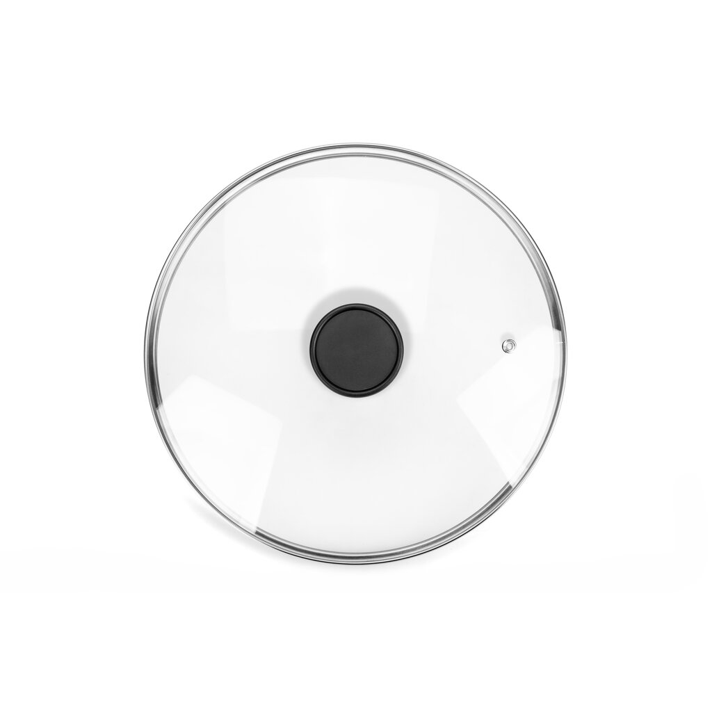 Alluflon Tempered Glass Lid with Stainless Steel Rim – 16-32cm