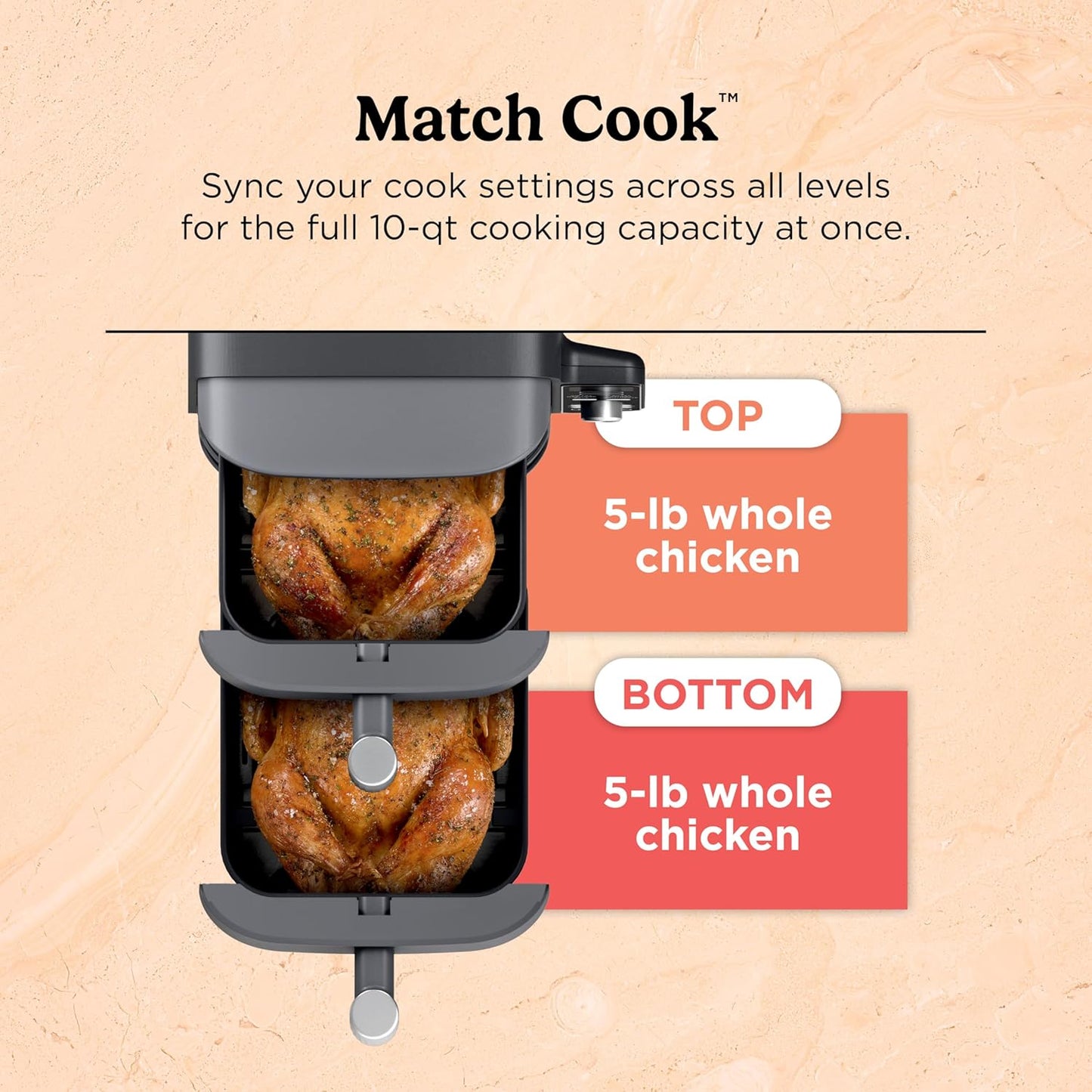 Ninja Double Stack XL Air Fryer: 9.5L Dual Basket, 6-in-1 Cooking Functions