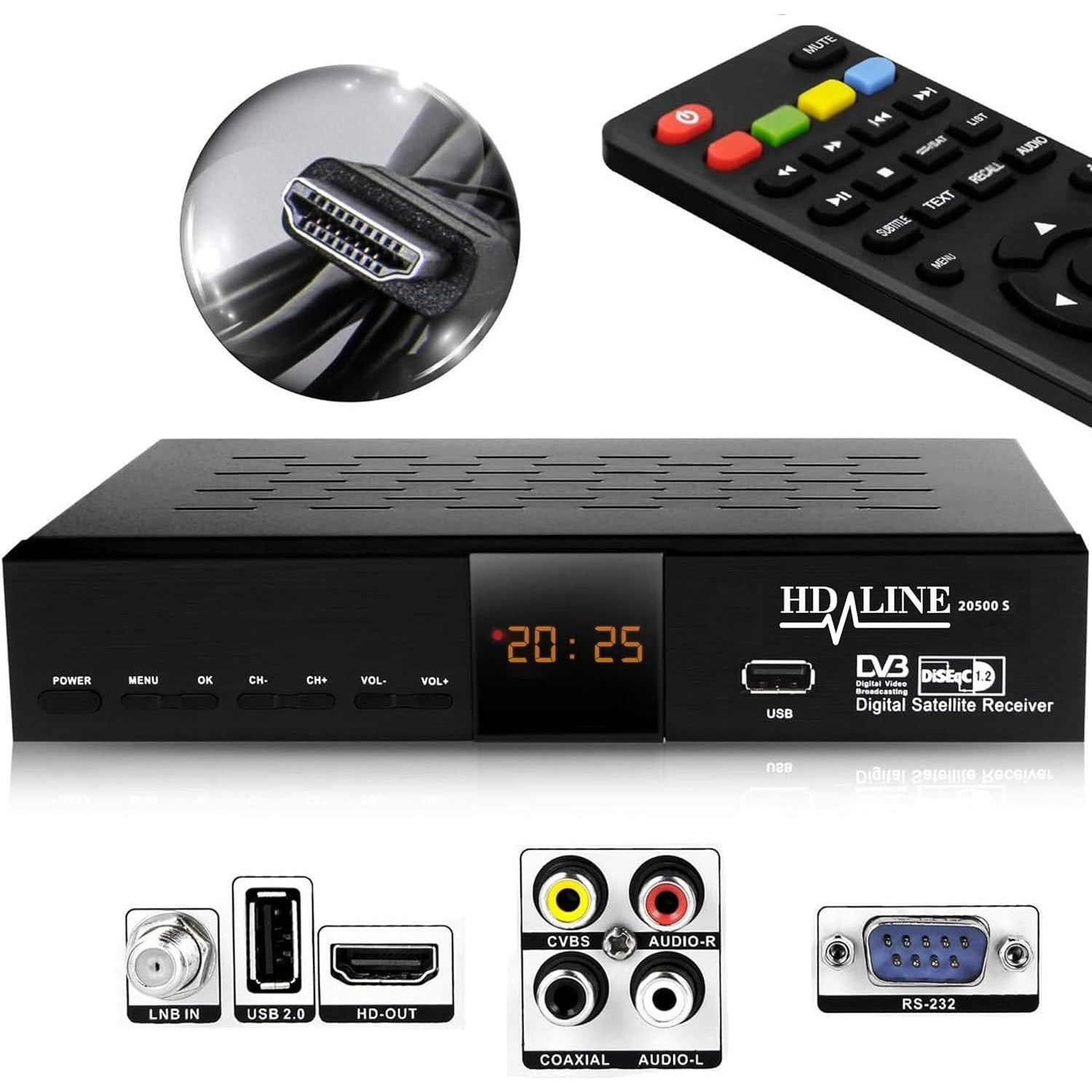 Originele Echosat Afstandsbediening – Compatibel Met Echosat, Hd-line, Leyf, Bamof, Tevsan En Meer
