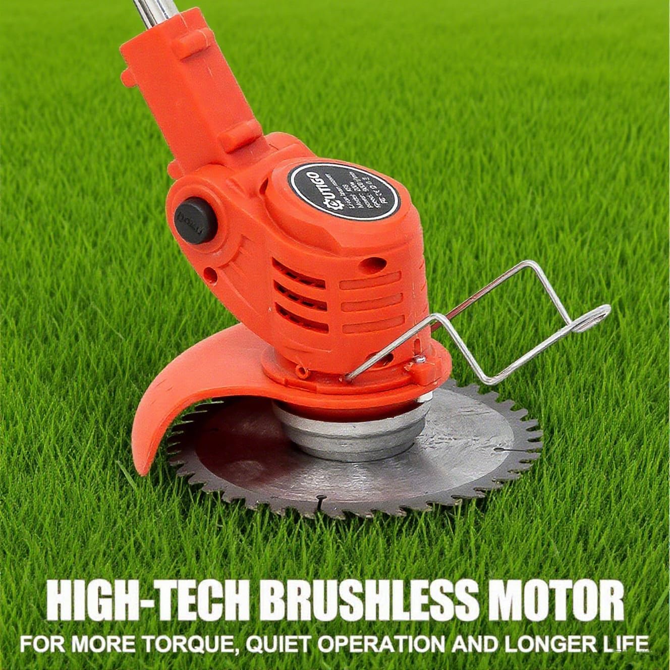 OUTIGO 21V Cordless Lawn Trimmer with Dual Batteries, Adjustable Handle