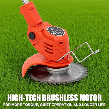 OUTIGO 21V Cordless Lawn Trimmer with Dual Batteries, Adjustable Handle