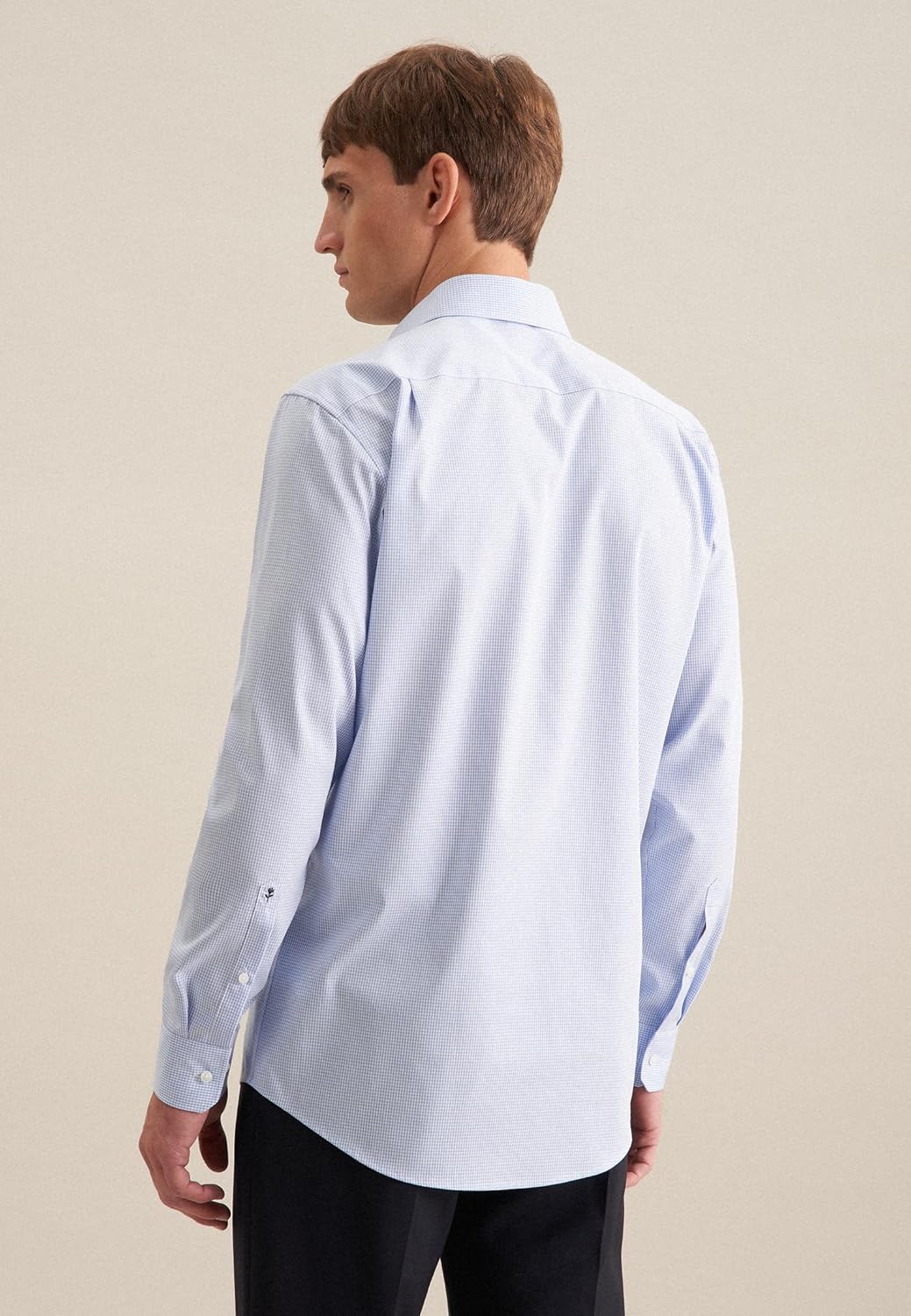 Seidensticker Men's Shaped Long Sleeve Cotton Business Shirt