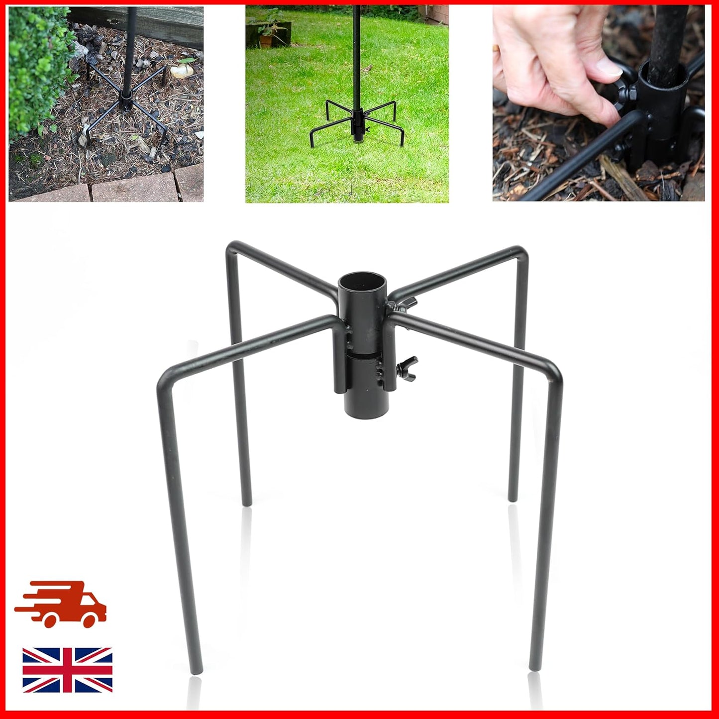 DIVCHI 4‑Spike Bird Feeder Stabilizer for Outdoor Garden Use