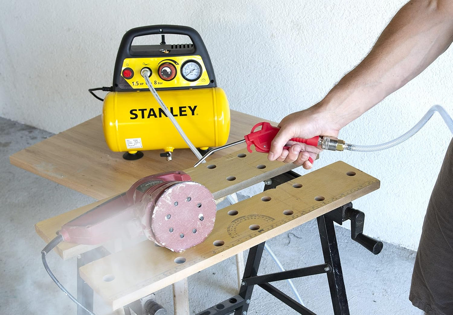Stanley DN200/8/6 Air Compressor - 6L, 1.5 HP, Portable
