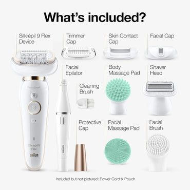 Braun Silk‑épil 9 Flex 9‑300 Beauty Set – Flexible Wet/Dry Epilator - Gomix Brands Outlet
