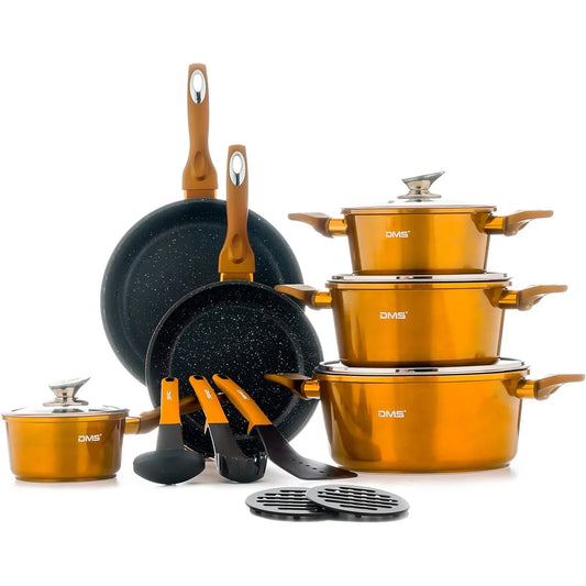 DMS 15-Piece Cookware Set Induction - Gomix Brands Outlet