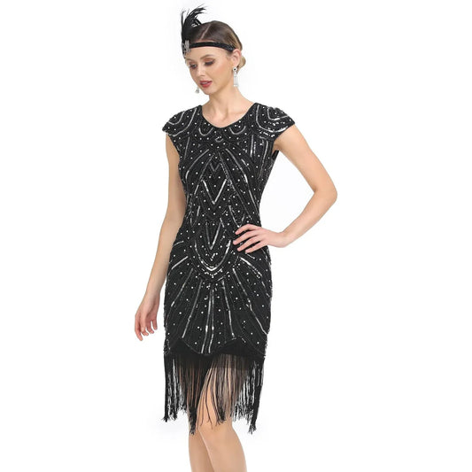 PrettyGuide Women's Vintage 1920s Flapper Crystal Beaded Dress - Gomix Brands Outlet