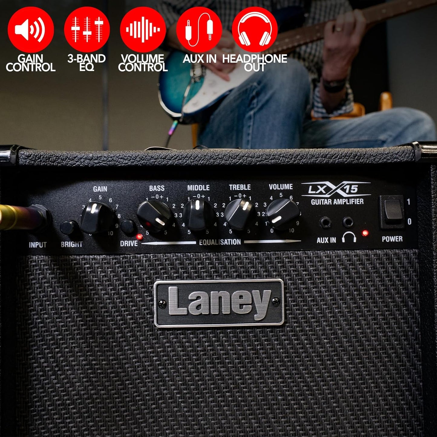 Laney LX15 2x5" 15W Guitar Amp with 3-Band EQ